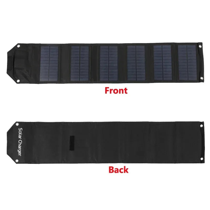 60W 80W 100W Foldable Solar Panel 5V USB Waterproof Portable Folding Bag Battery Charger For Phone Power Bank Outdoor Camping