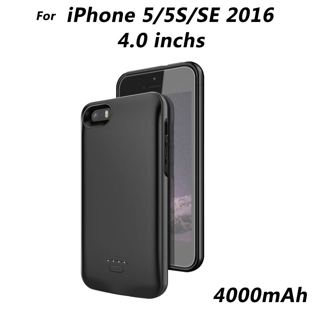 smart Battery Case for iPhone 14 13 12 11 Pro Max iPhone XS Max XR 5 6 7 8 Plus SE2 3 Portable Power Bank Charging Charger Cover