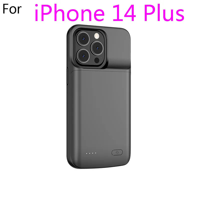 smart Battery Case for iPhone 14 13 12 11 Pro Max iPhone XS Max XR 5 6 7 8 Plus SE2 3 Portable Power Bank Charging Charger Cover