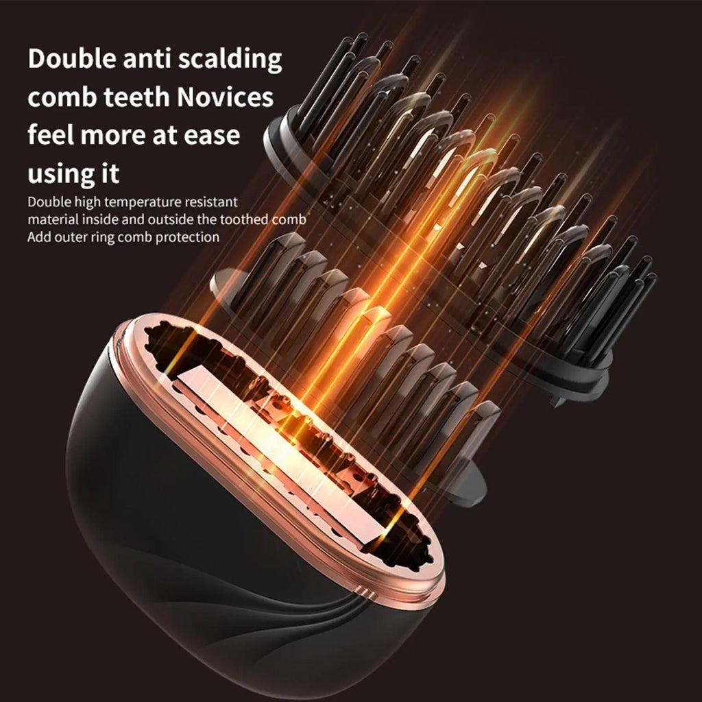 Rechargeable Straightener Brush, 3-Level Anti-Scald Straightening Comb for Salon Styling at Home, Portable for Vacation, Travel