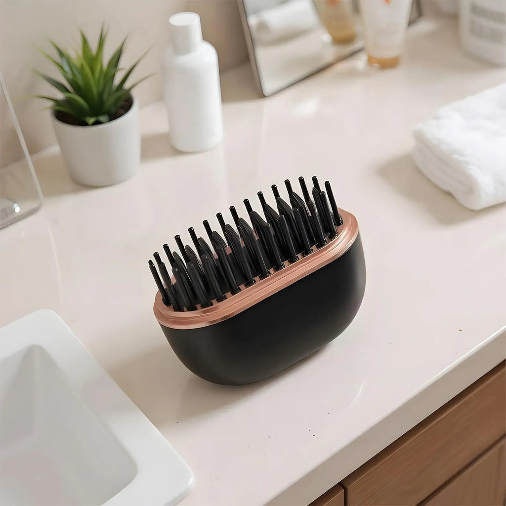 Rechargeable Straightener Brush, 3-Level Anti-Scald Straightening Comb for Salon Styling at Home, Portable for Vacation, Travel