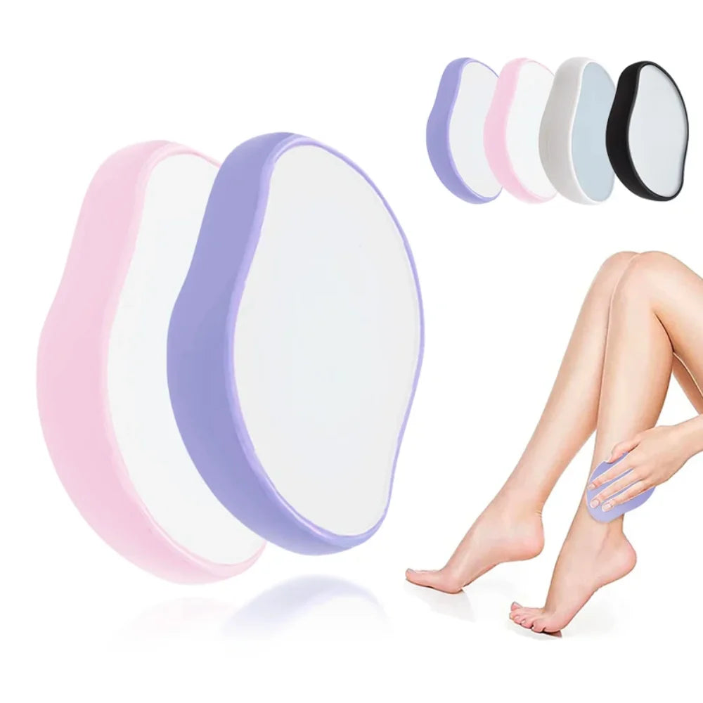 Crystal Hair Removal Eraser,Painless Manual Depilation Tool,Safe Glass Body Hair Remover,Gentle for All Skin,Multi-Color