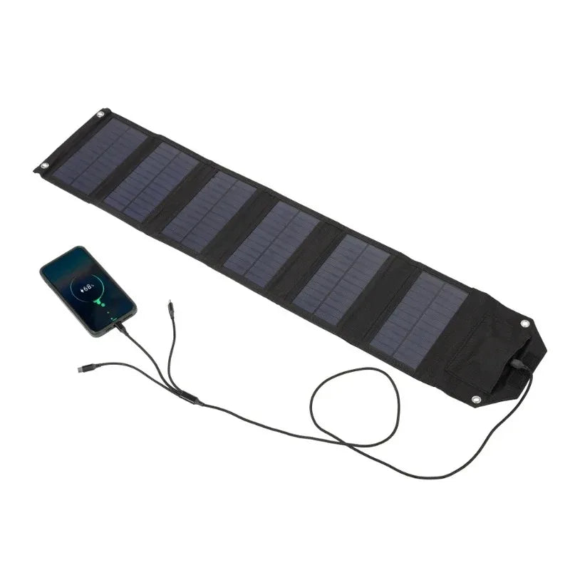 60W 80W 100W Foldable Solar Panel 5V USB Waterproof Portable Folding Bag Battery Charger For Phone Power Bank Outdoor Camping