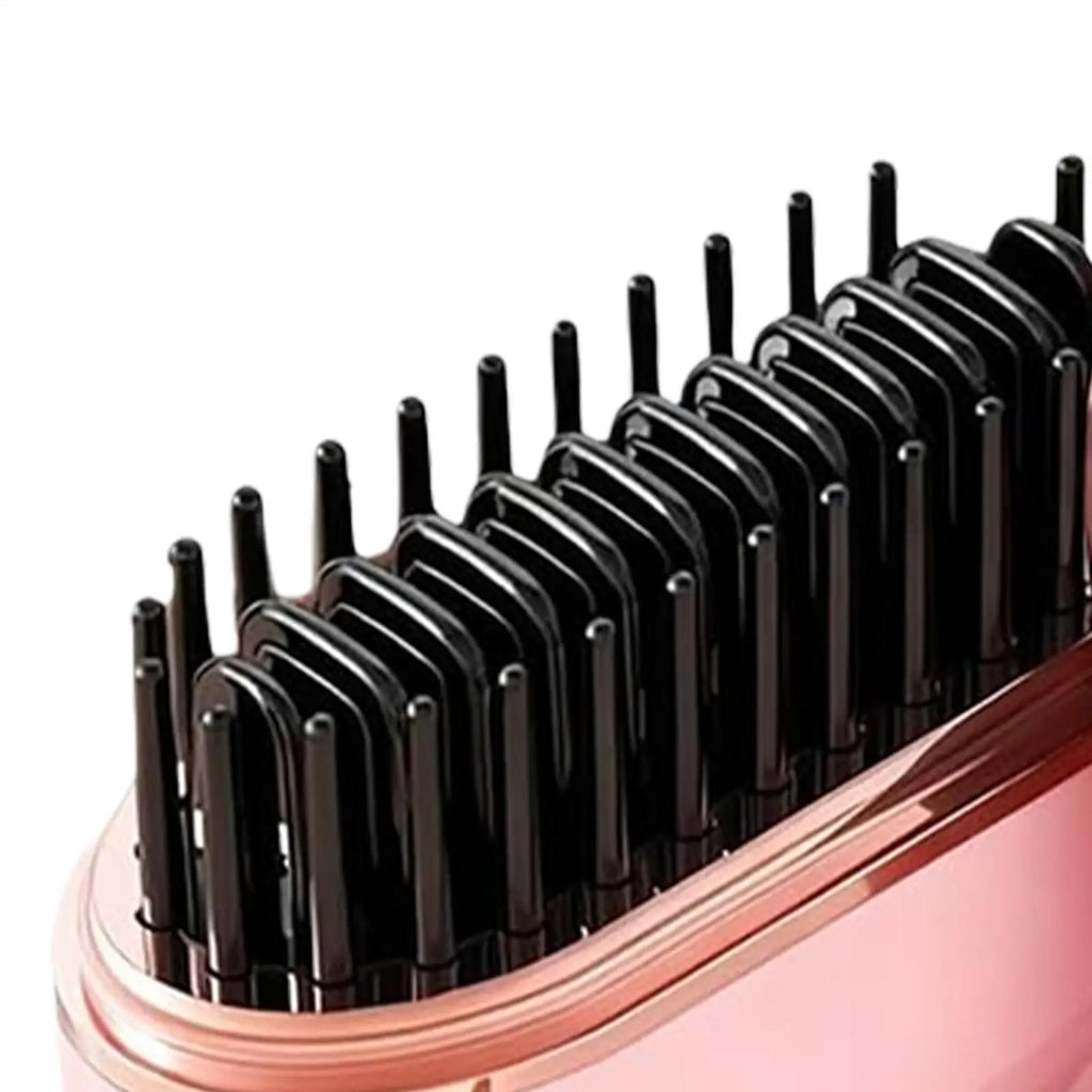 Rechargeable Straightener Brush, 3-Level Anti-Scald Straightening Comb for Salon Styling at Home, Portable for Vacation, Travel
