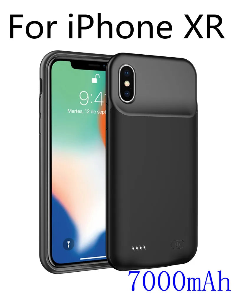 smart Battery Case for iPhone 14 13 12 11 Pro Max iPhone XS Max XR 5 6 7 8 Plus SE2 3 Portable Power Bank Charging Charger Cover