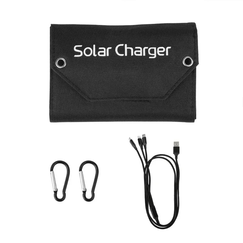 60W 80W 100W Foldable Solar Panel 5V USB Waterproof Portable Folding Bag Battery Charger For Phone Power Bank Outdoor Camping