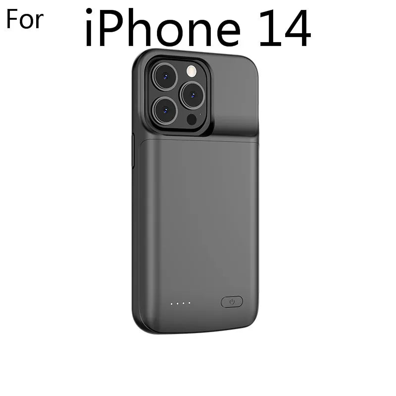smart Battery Case for iPhone 14 13 12 11 Pro Max iPhone XS Max XR 5 6 7 8 Plus SE2 3 Portable Power Bank Charging Charger Cover