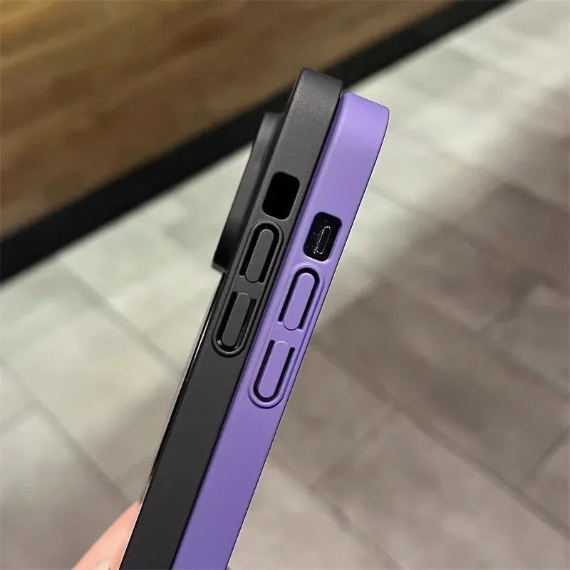 Logo Hole Magsafe Magnetic Case For iPhone 16 15 14 13 12 11 Pro Max Solid Color Cover For iPhone 15 Pro Case With Camera Film